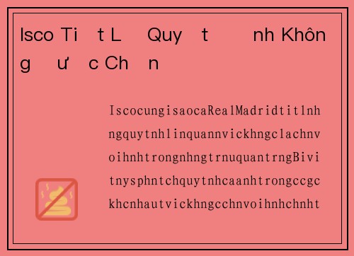 Isco Tiết Lộ Quyết Định Không Được Chọn
