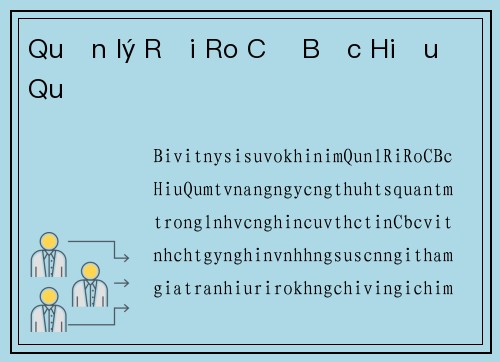 Quản lý Rủi Ro Cờ Bạc Hiệu Quả
