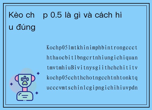 Kèo chấp 0.5 là gì và cách hiểu đúng