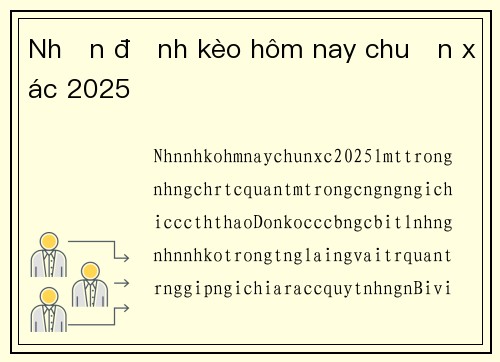 Nhận định kèo hôm nay chuẩn xác 2025