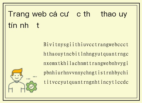 Trang web cá cược thể thao uy tín nhất