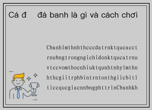Cá độ đá banh là gì và cách chơi