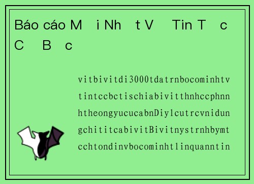 Báo cáo Mới Nhất Về Tin Tức Cờ Bạc