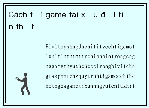Cách tải game tài xỉu đổi tiền thật