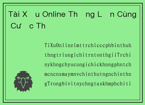 Tài Xỉu Online Thắng Lớn Cùng Cược Thủ