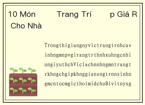10 Món Đồ Trang Trí Đẹp Giá Rẻ Cho Nhà