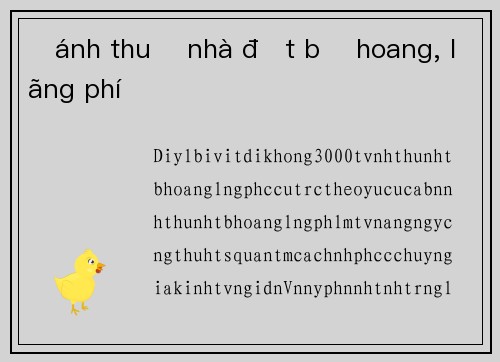 Đánh thuế nhà đất bỏ hoang, lãng phí